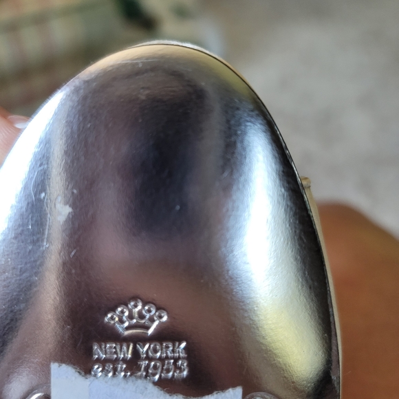 Nina size 7M satin white, wedge with rhinestone ties wedge open toe shoes - Picture 7 of 10